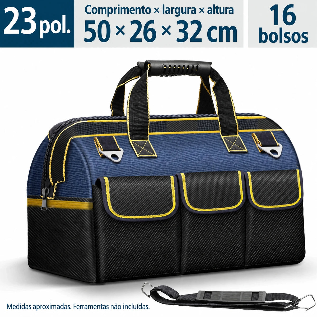 MestrePro 23in Classic — 50 × 26 × 32 cm e 16 bolsos